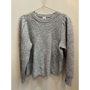 Worthington VGT XXL puffy shoulder grey gradient acrylic blend crew neck pullove